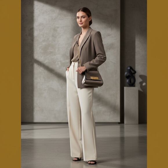 NWT Zac Posen Eartha Mini Chain Crossbody Bag Shale Gold Hardware - Picture 1 of 7